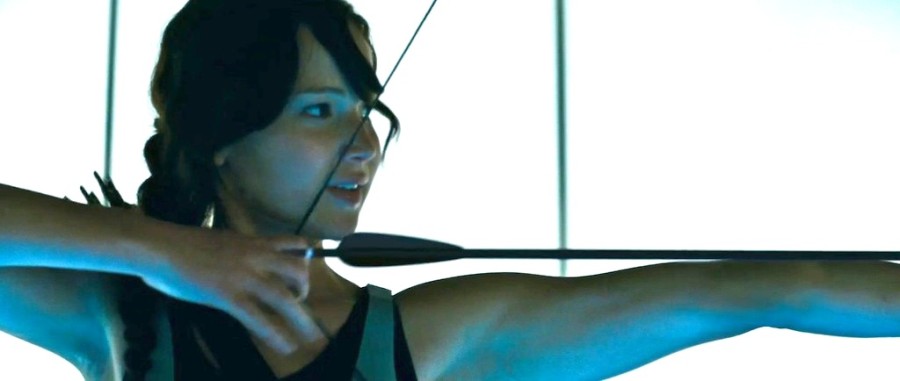 katniss bow and arrow catching fire