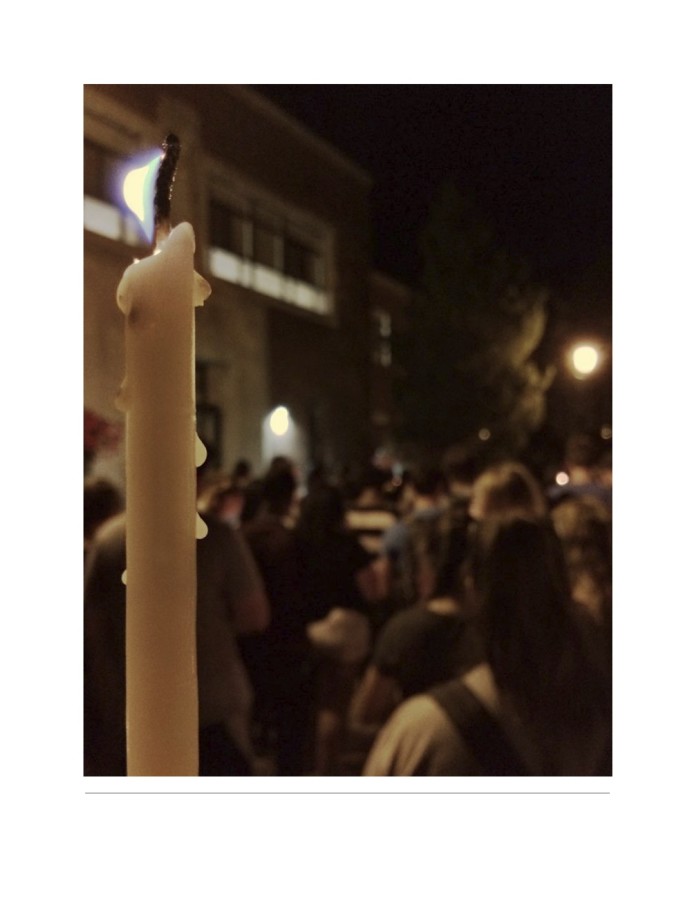 Students attend candlelight vigil in support of Ferguson,MO